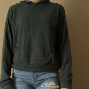 Army green garage pullover hoodie